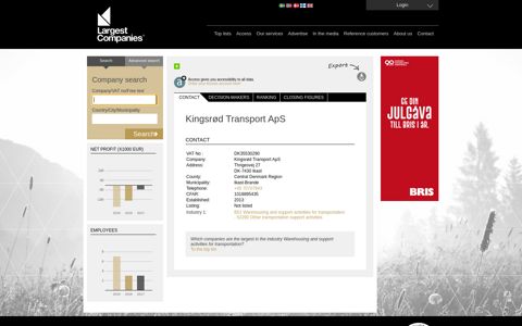 Kingsrød Transport ApS - Detailed information ...
