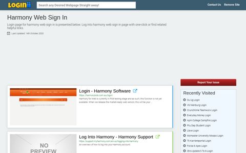 Harmony Web Sign In - Loginii.com