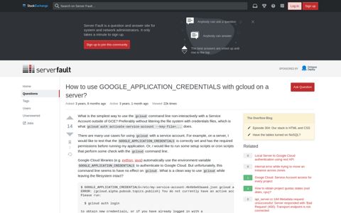 How to use GOOGLE_APPLICATION_CREDENTIALS with ...