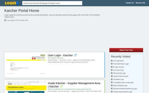 Karcher Portal Home - Loginii.com