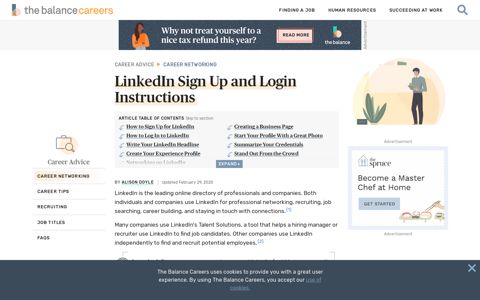 How to Sign Up and Login in to LinkedIn - The Balance Careers