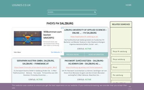 fhsys fh salzburg - General Information about Login