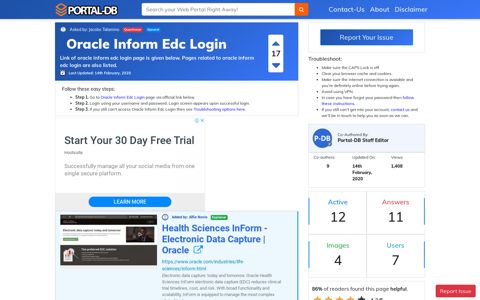 Oracle Inform Edc Login - Portal-DB.live
