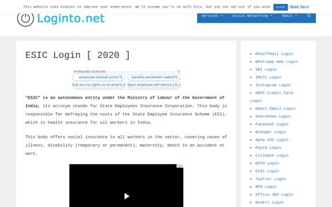 ▷ ESIC Login | Portal Employer 【 √ 2020 】 - Loginto.net