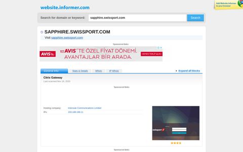 sapphire.swissport.com at WI. Citrix Gateway - Website Informer