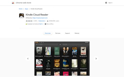Kindle Cloud Reader - Chrome Web Store - Google Chrome ...