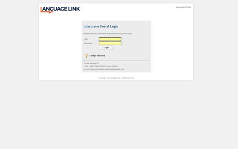 Interpreter Portal Login - Language Link