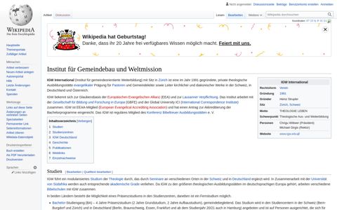 Institut für Gemeindebau und Weltmission – Wikipedia