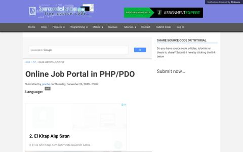 Online Job Portal in PHP/PDO | Free Source Code, Projects ...
