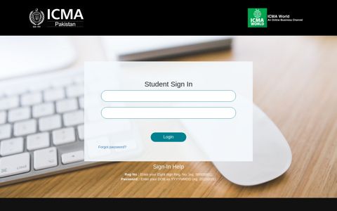Student Sign In - ICMA World