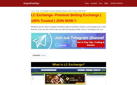 LC Exchange- Premium Betting Exchange | 100% Trusted ...
