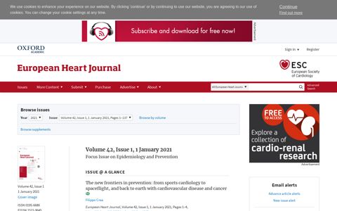Issues | European Heart Journal | Oxford Academic