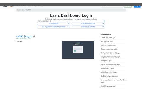 Lasrs Dashboard - LaSRS | Log In - LoginFacts