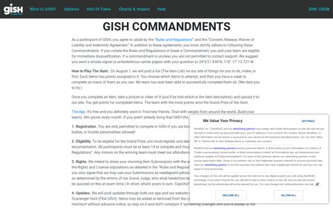 GISH Commandments