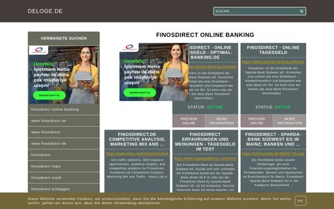 finosdirect online banking - Allgemeine Informationen zum Login