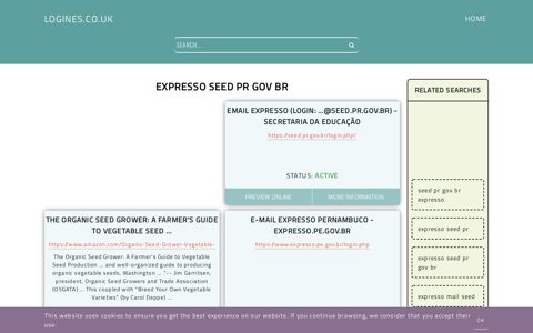 expresso seed pr gov br - General Information about Login