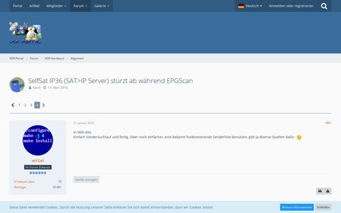 SelfSat IP36 (SAT>IP Server) stürzt ab während EPGScan ...