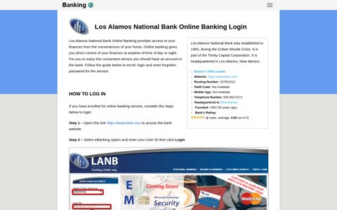 Los Alamos National Bank Online Banking Login - Sexual Explain