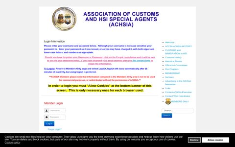 MEMBERS ONLY - Association of Customs and HSI Special ...