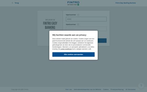 Inloggen bij Fintro Easy Banking | Fintro