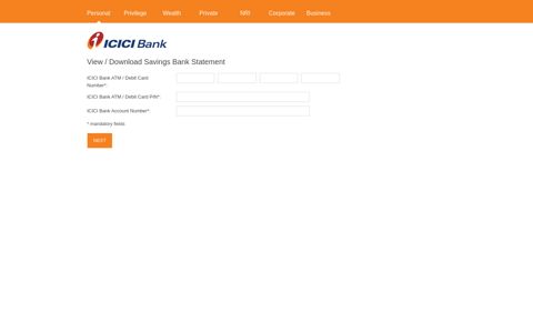 View / Download Savings Bank Statement - ICICI Bank