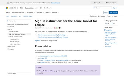 Sign-in instructions for the Azure Toolkit for Eclipse | Microsoft ...