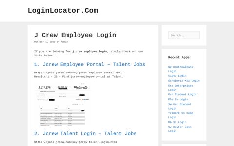J Crew Employee Login - LoginLocator.Com
