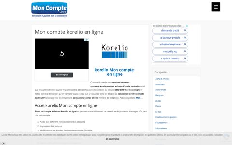 Consulter compte korelio mutuelle en ligne sur www.korelio.com