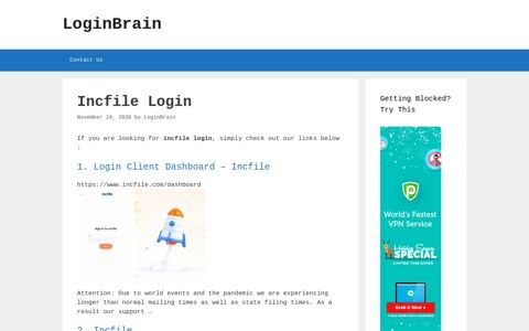 Incfile Login Client Dashboard - Incfile - LoginBrain
