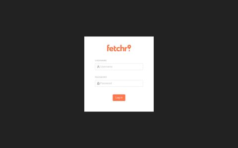 Fetchr: Log in