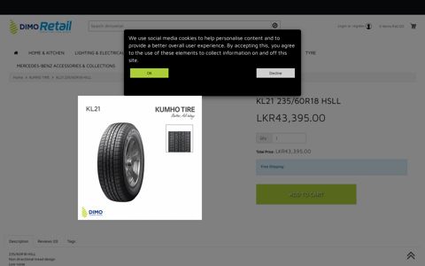 KL21 235/60R18 HSLL - DIMO Retail