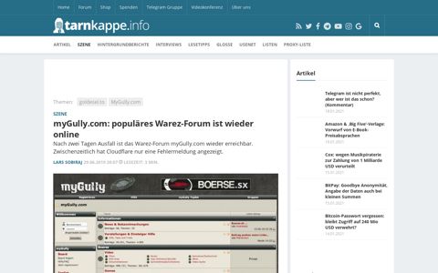 myGully.com: populäres Warez-Forum ist wieder online