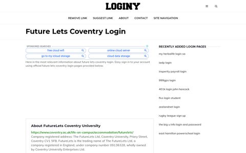 Future Lets Coventry Login ✔️ One Click Login - loginy.co.uk