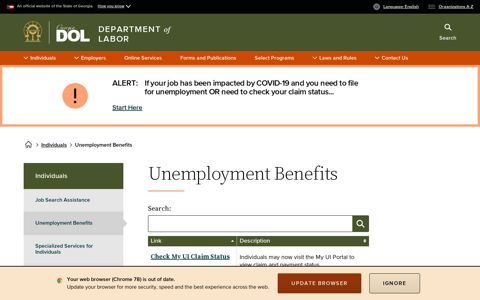 Unemployment Benefits | Georgia Department of Labor
