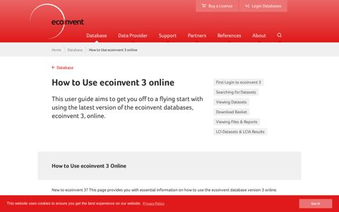 How to Use ecoinvent 3 online – ecoinvent
