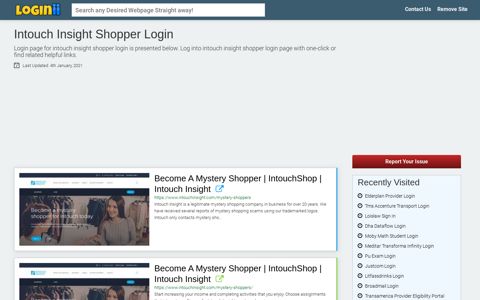 Intouch Insight Shopper Login - Loginii.com