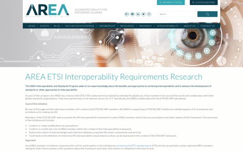 AREA ETSI Interoperability Requirements Research - AREA