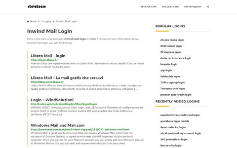 Inwind Mail Login ❤️ One Click Access - iLoveLogin