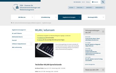 WLAN/eduroam - Universität Potsdam