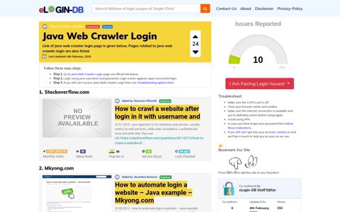 Java Web Crawler Login - штыефпкфь login 0 Views