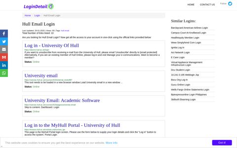 Hull Email Login Log in - University Of Hull - https://alumni.hull ...