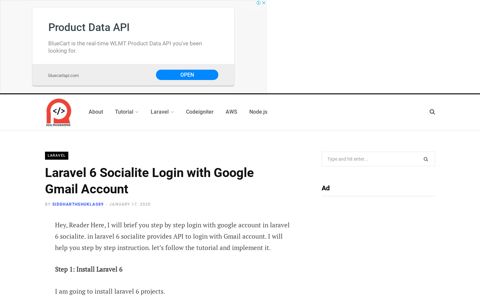 Laravel 6 Socialite Login with Google Gmail Account - Real ...