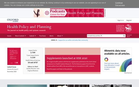 Health Policy and Planning | Oxford Academic