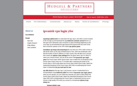 ipvanish vpn login yfee - Hudgell and Partners Solicitors