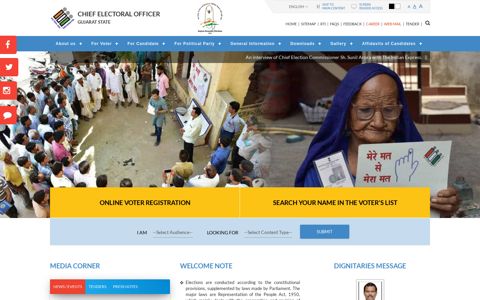 Chief Electoral Officer | Citizen Services - (CEO), Gujarat