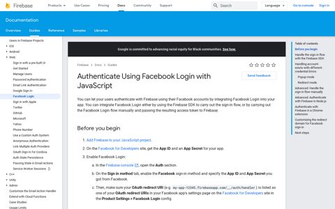 Authenticate Using Facebook Login with JavaScript | Firebase