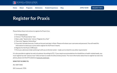 How to Register for Praxis Core - American University