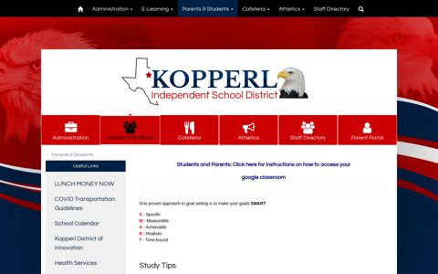 Parents & Students - Kopperl Independent School District