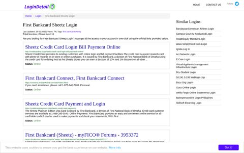 First Bankcard Sheetz Login Sheetz Credit Card Login Bill ...