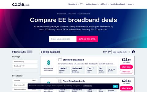 Best EE Broadband Deals £21.50/m - Compare Offers | Cable ...